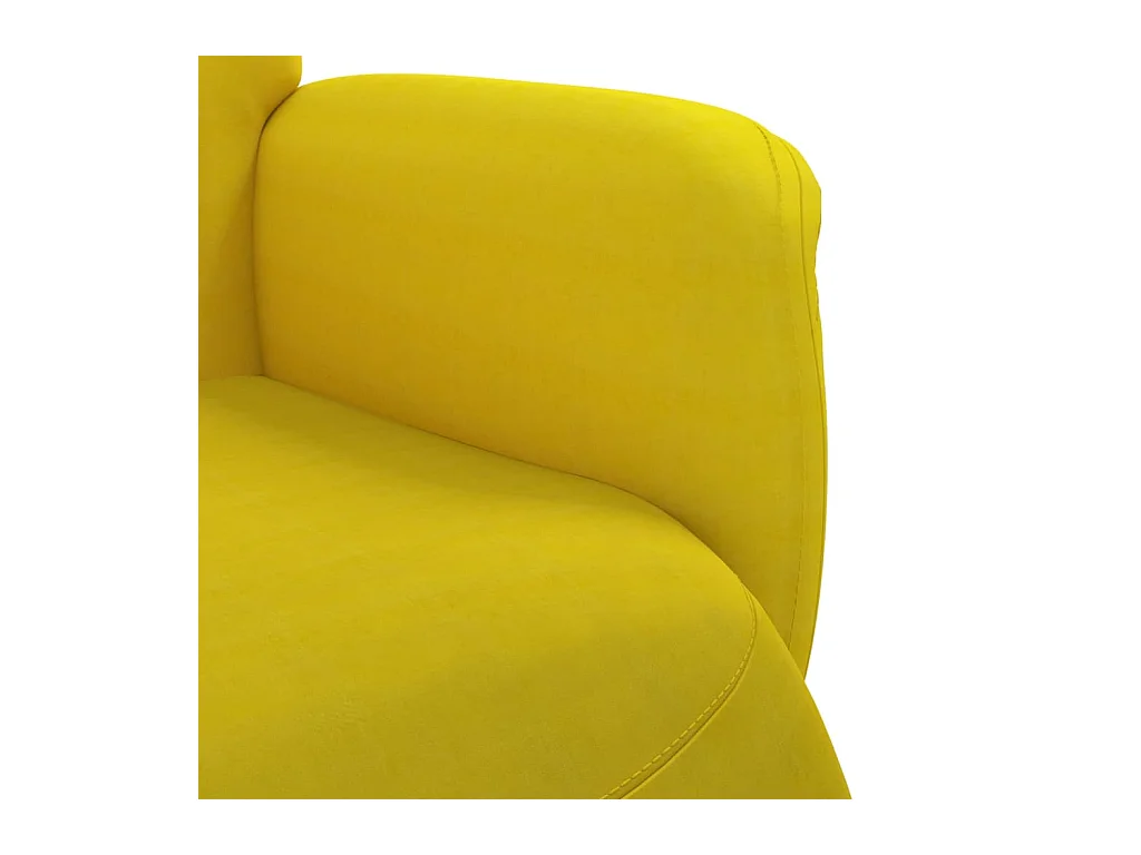 Sillón de relax | Sillón reclinable con reposapiés terciopelo amarillo SHL5868