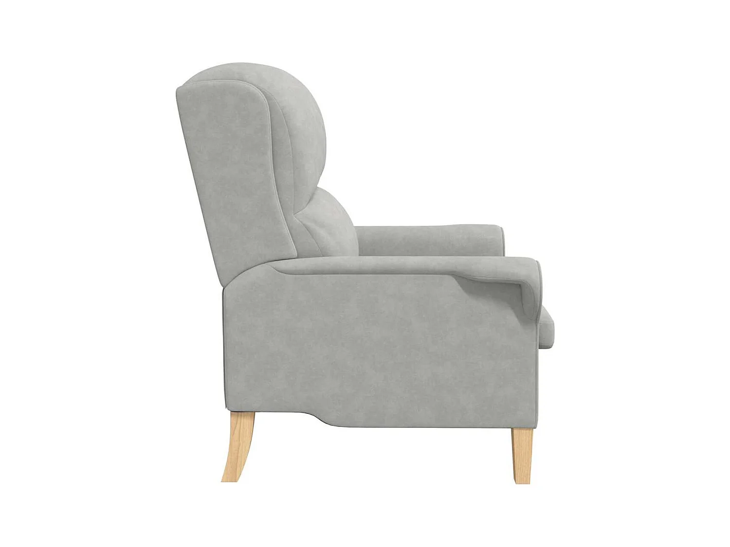 Sillón de salón | Silla de relax | Sillón Gris claro 76x94x102 cm Microfibra SHL8756