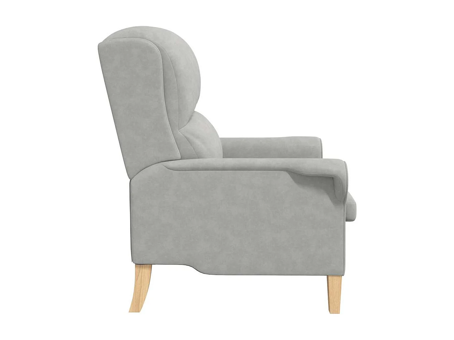 Relaxsessel-Lounge Sessel Hellgrau 76x94x102 cm Mikrofaser SHL50799