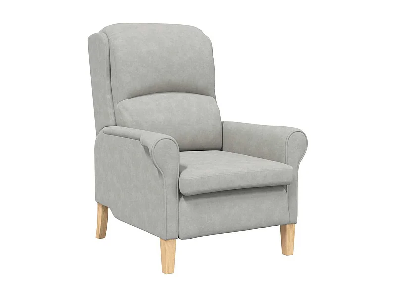 Fauteuil de Salon-Chaise de relax Gris clair 76x94x102 cm Microfibre SHL4911