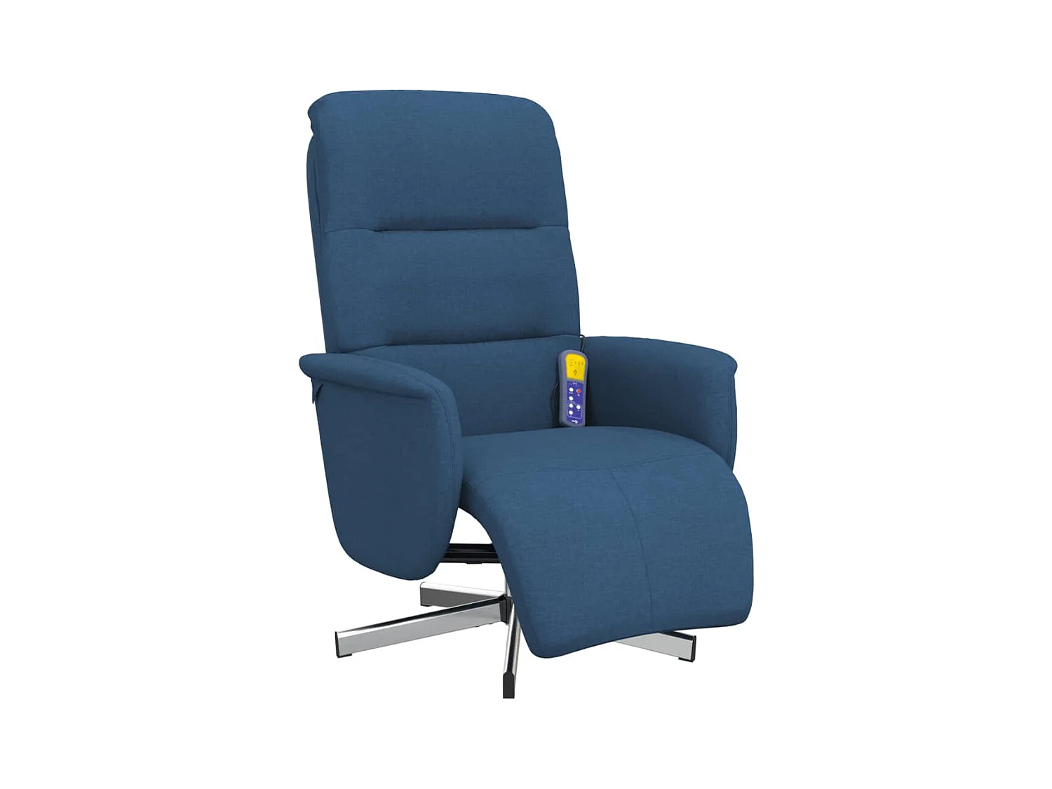 Fauteuil inclinable-Fauteuil salon de massage avec repose-pieds bleu tissu SHL5087
