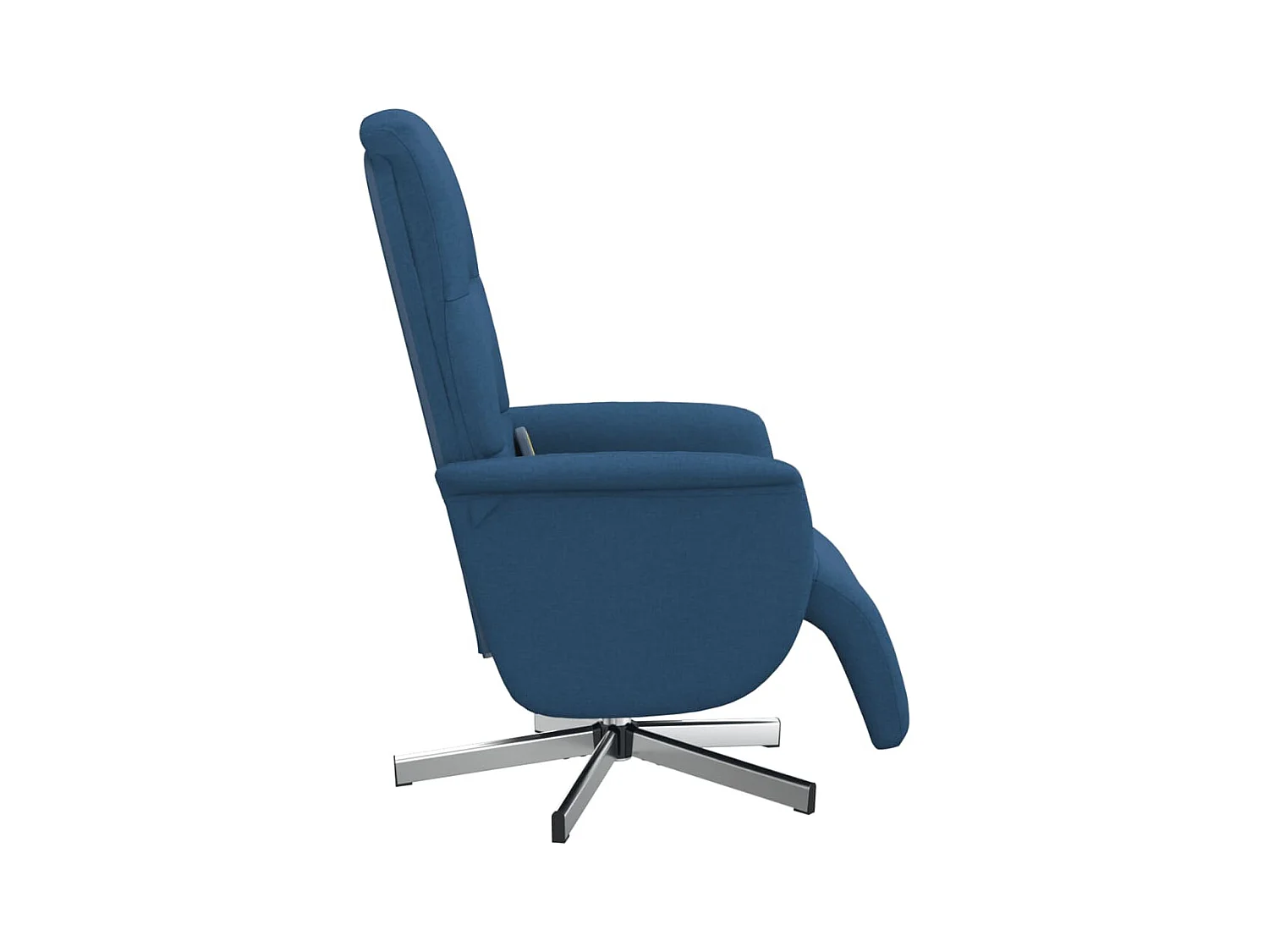 Fauteuil inclinable-Fauteuil salon de massage avec repose-pieds bleu tissu SHL5087