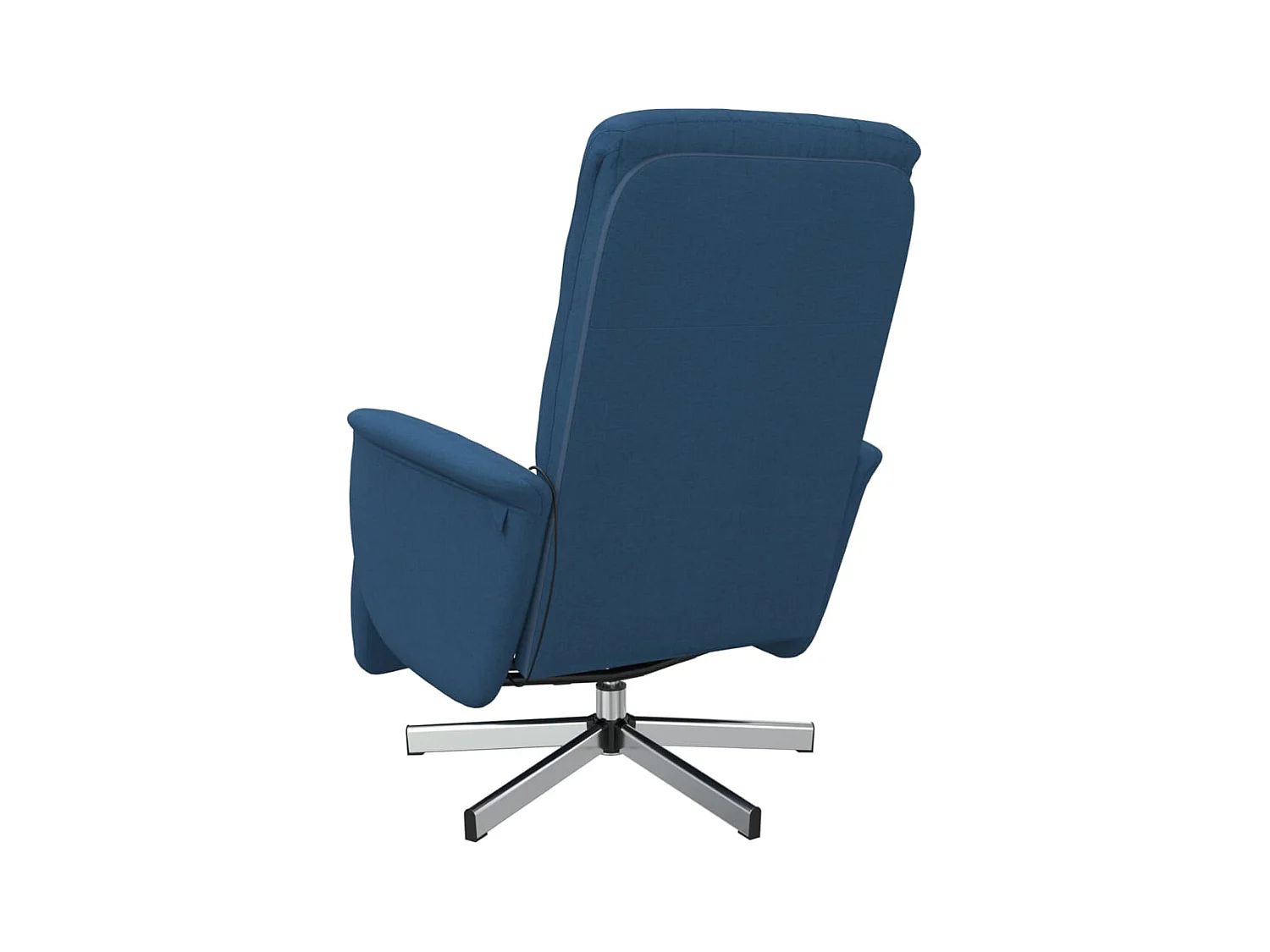 Fauteuil inclinable-Fauteuil salon de massage avec repose-pieds bleu tissu SHL5087