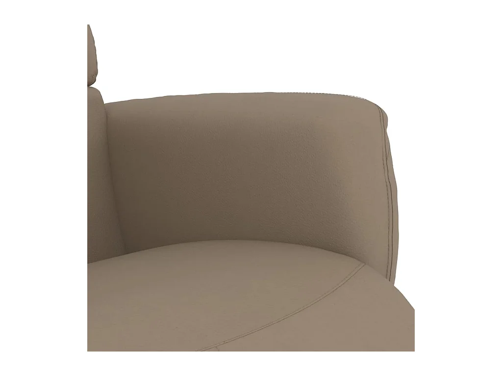 Sillón de relax | Sillón reclinable con reposapiés cuero sintético capuchino SHL4915