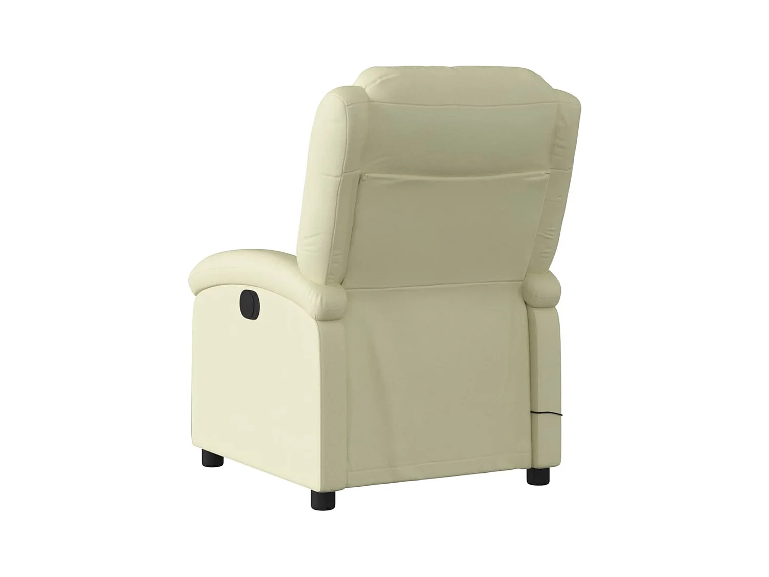 Fauteuil inclinable-Chaise de relax-Fauteuil de Massage crème cuir véritable SHL4817