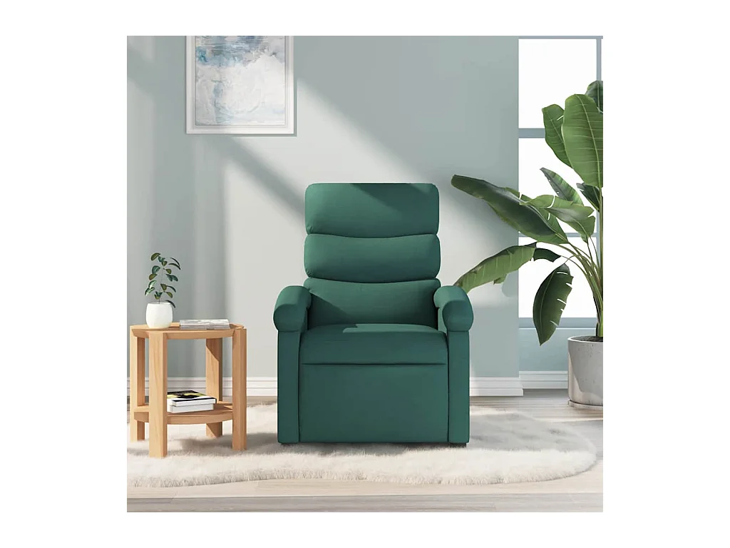 Fauteuil inclinable-Fauteuil salon Vert foncé Tissu SHL1379