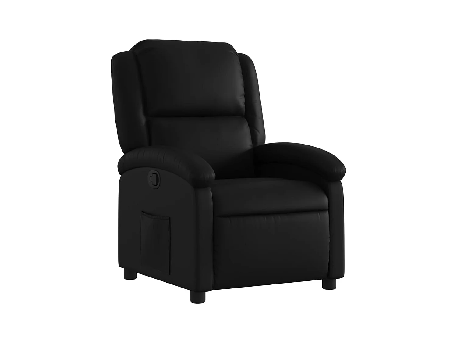 Fauteuil inclinable-Chaise de relax-Fauteuil salon noir similicuir SHL5078