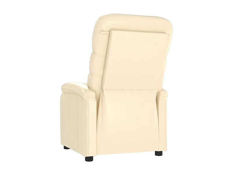 Poltrona reclinável couro artificial cor creme SHL860668