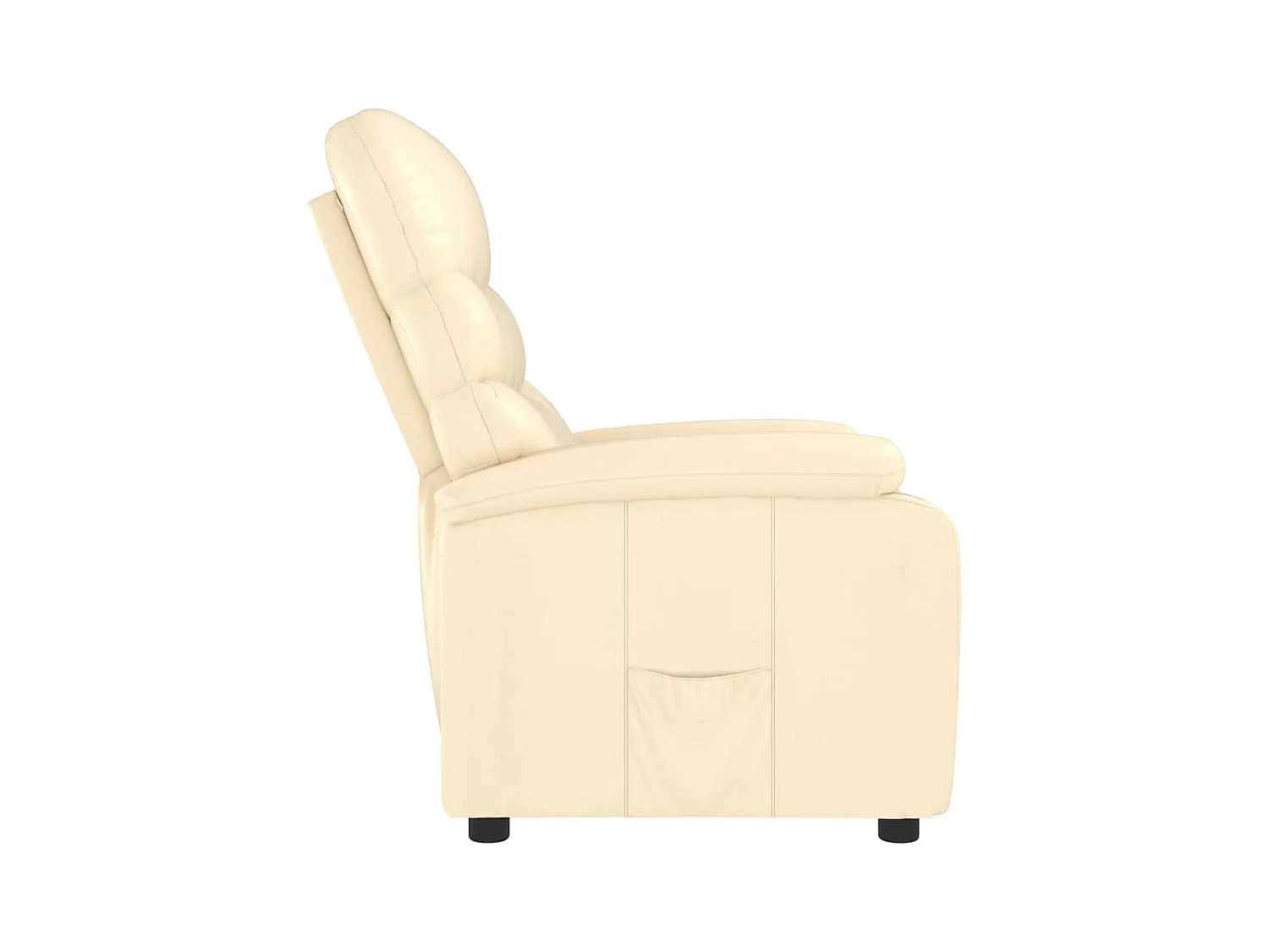 Poltrona reclinável couro artificial cor creme SHL860668