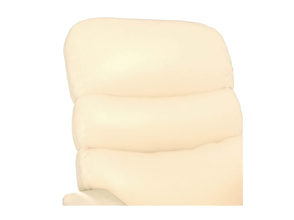 Poltrona reclinável couro artificial cor creme SHL860668