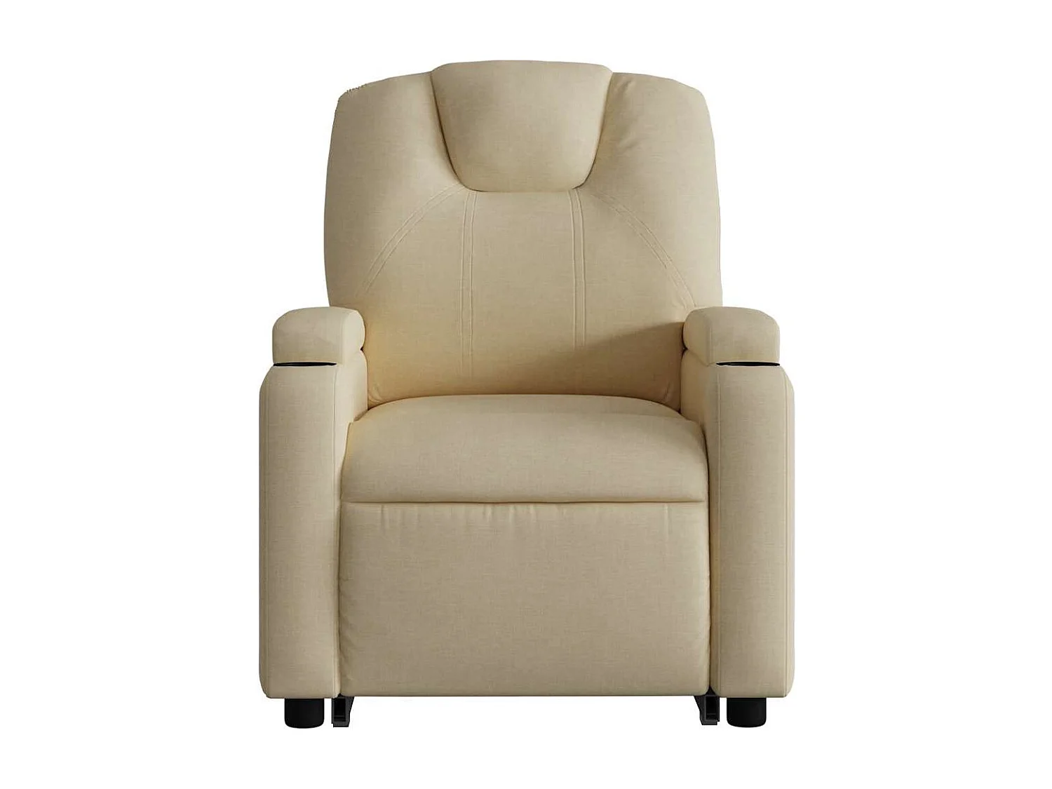 Relaxsessel mit Aufstehhilfe Elektrisch | Lounge Sessel indoor Creme Stoff SHL35884