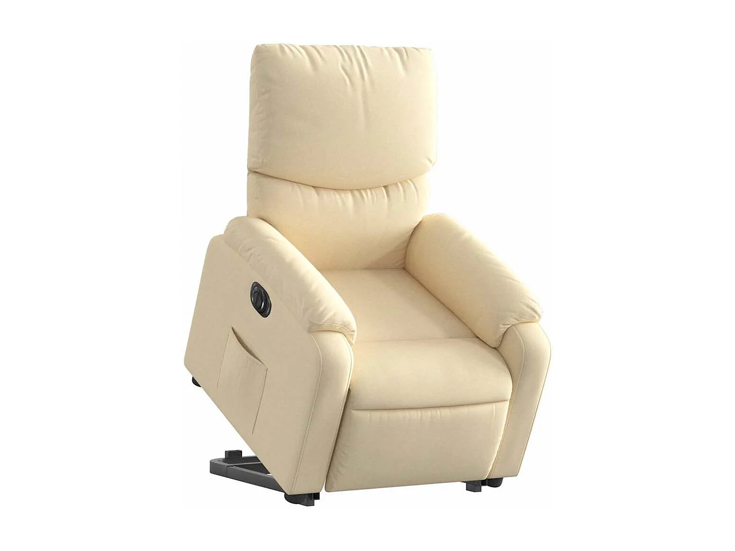 Relaxsessel mit Aufstehhilfe Elektrisch | Lounge Sessel indoor Creme Stoff SHL44748