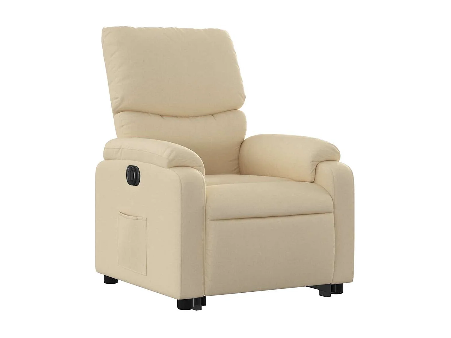 Relaxsessel mit Aufstehhilfe Elektrisch | Lounge Sessel indoor Creme Stoff SHL44748