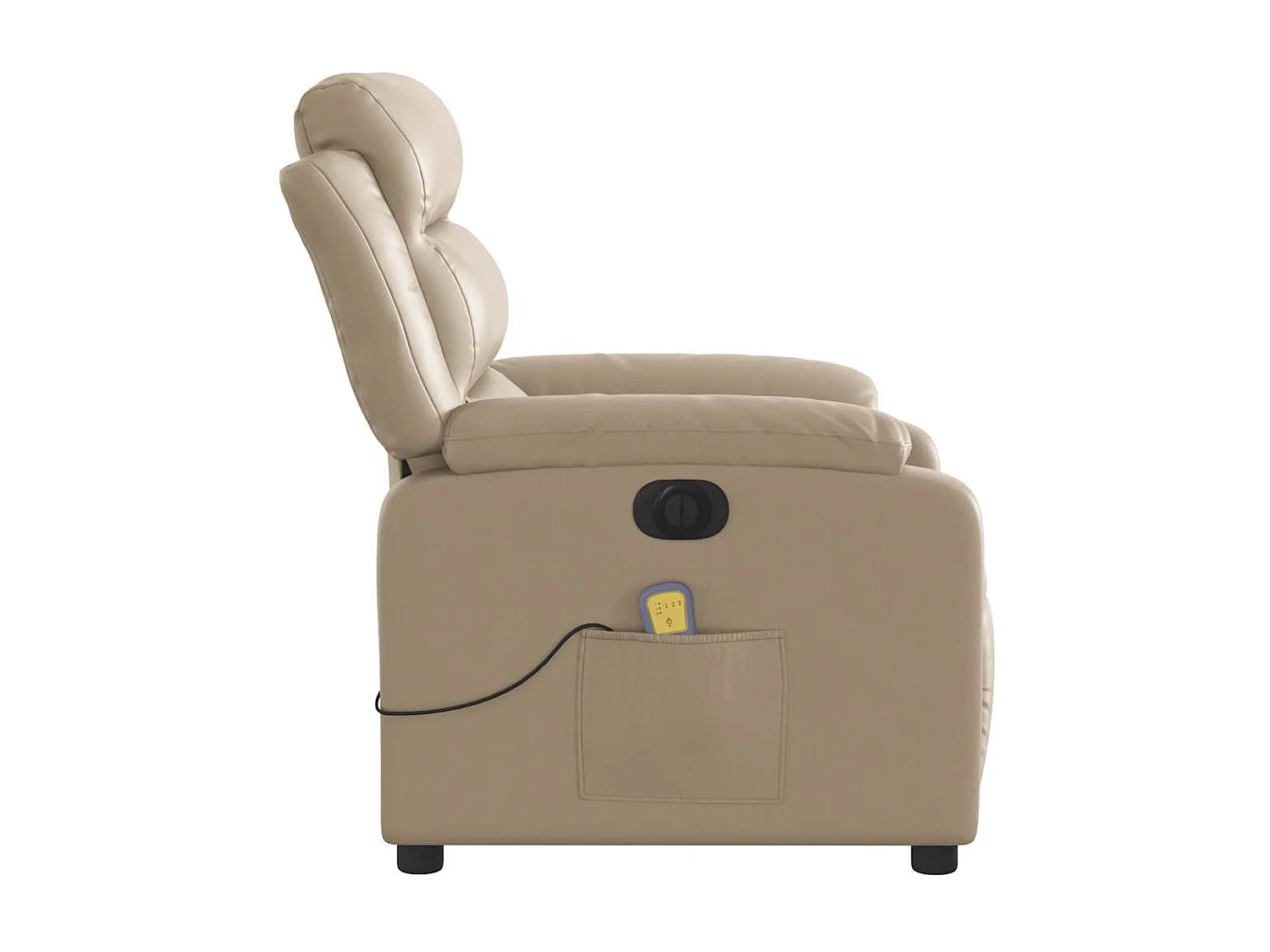 Sillón de relax | Sillón reclinable de masaje eléctrico cuero sintético capuchino SHL4065