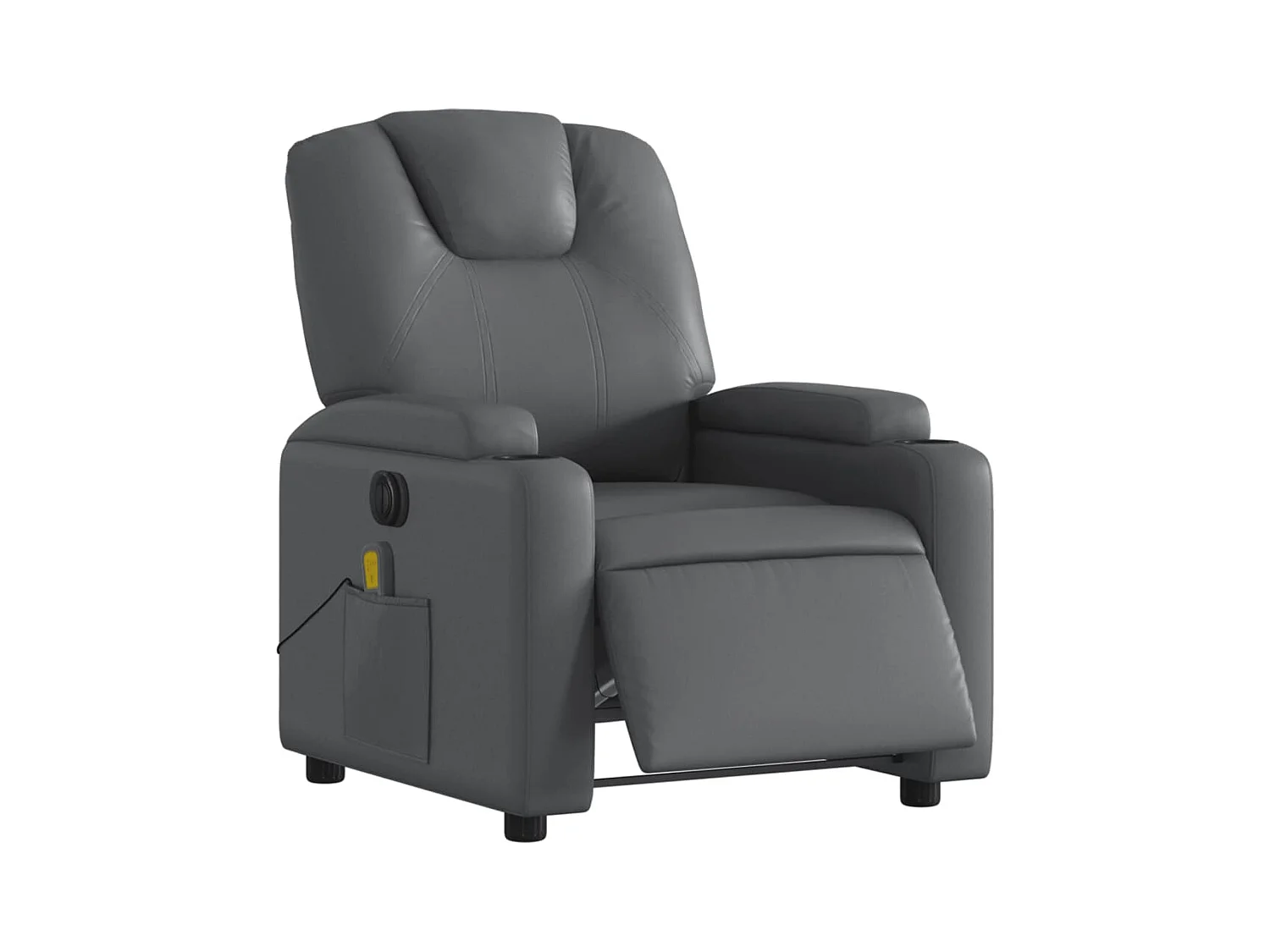 Sillón de salón | Silla | Sillón de masaje reclinable eléctrico cuero sintético gris SHL2052