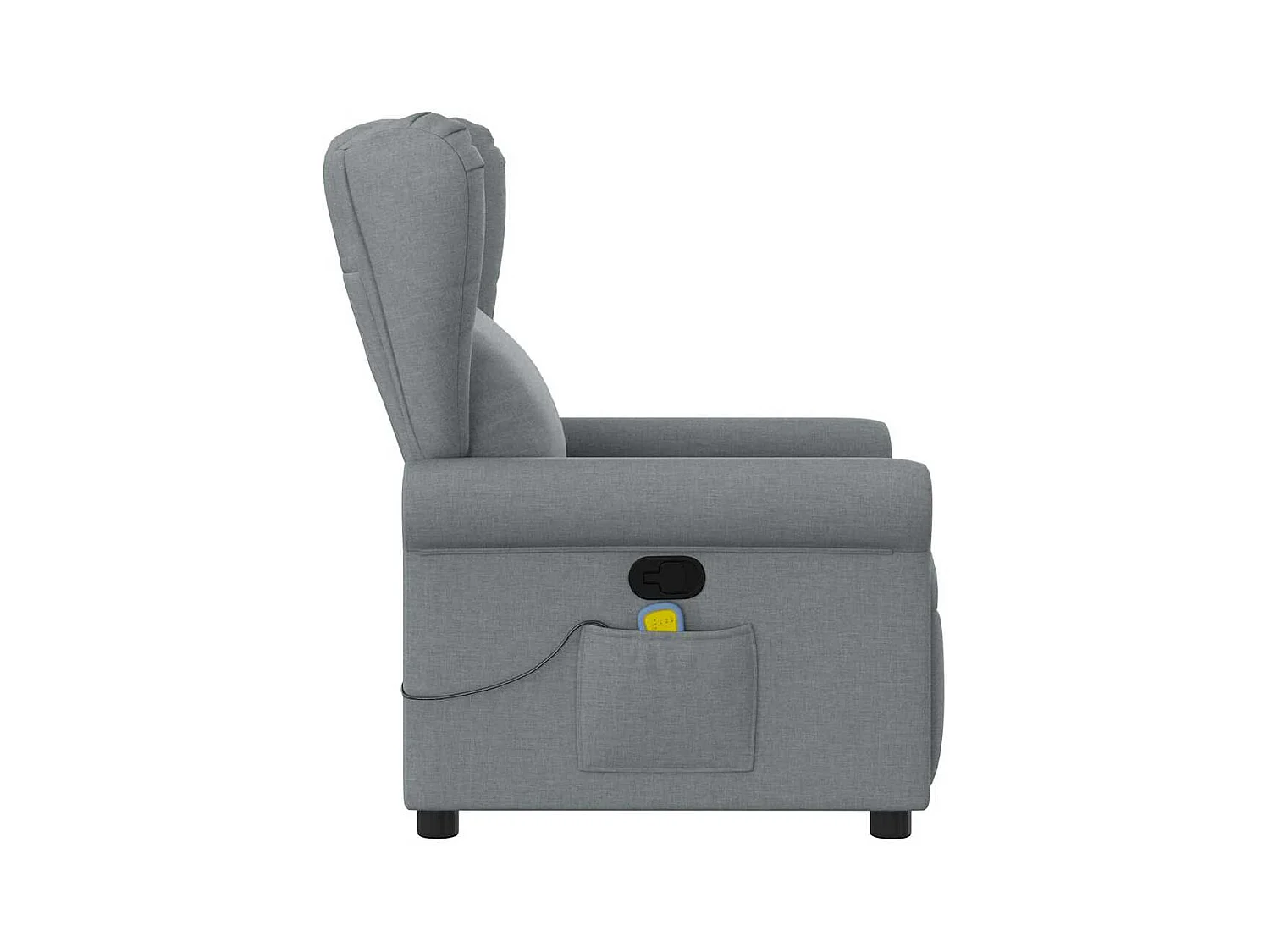 Fauteuil inclinable-Chaise de relax-Fauteuil de Massage Gris clair Tissu SHL4971