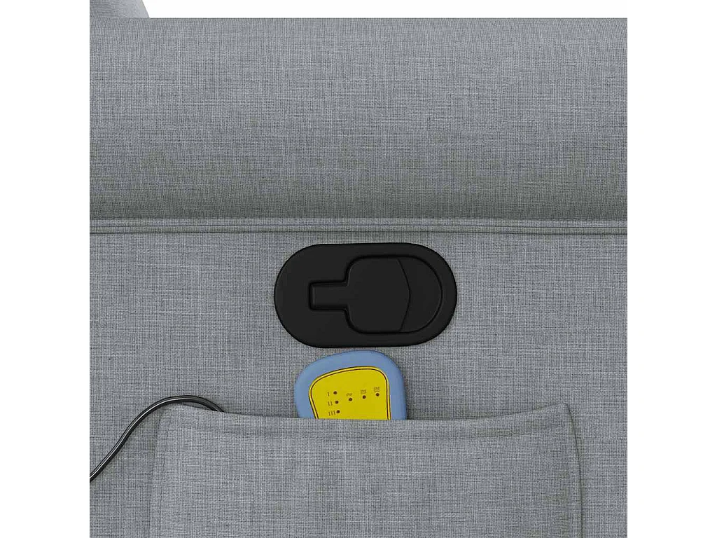 Fauteuil inclinable-Chaise de relax-Fauteuil de Massage Gris clair Tissu SHL4971