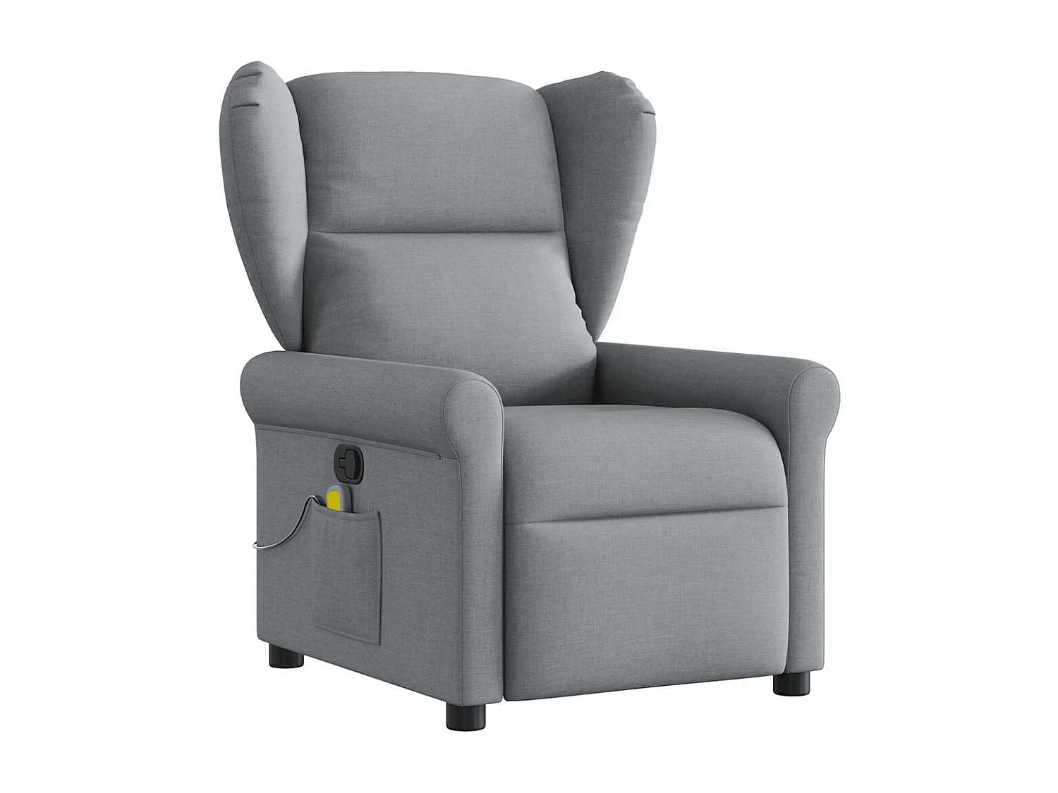 Fauteuil inclinable-Chaise de relax-Fauteuil de Massage Gris clair Tissu SHL4971