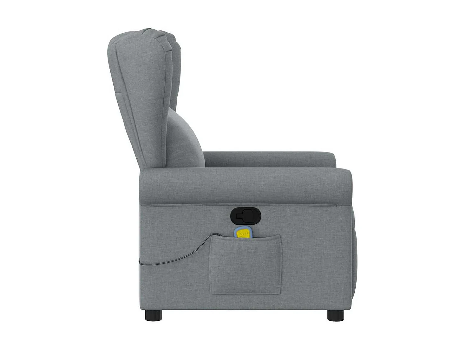 Fauteuil inclinable-Chaise de relax-Fauteuil de Massage Gris clair Tissu SHL4971