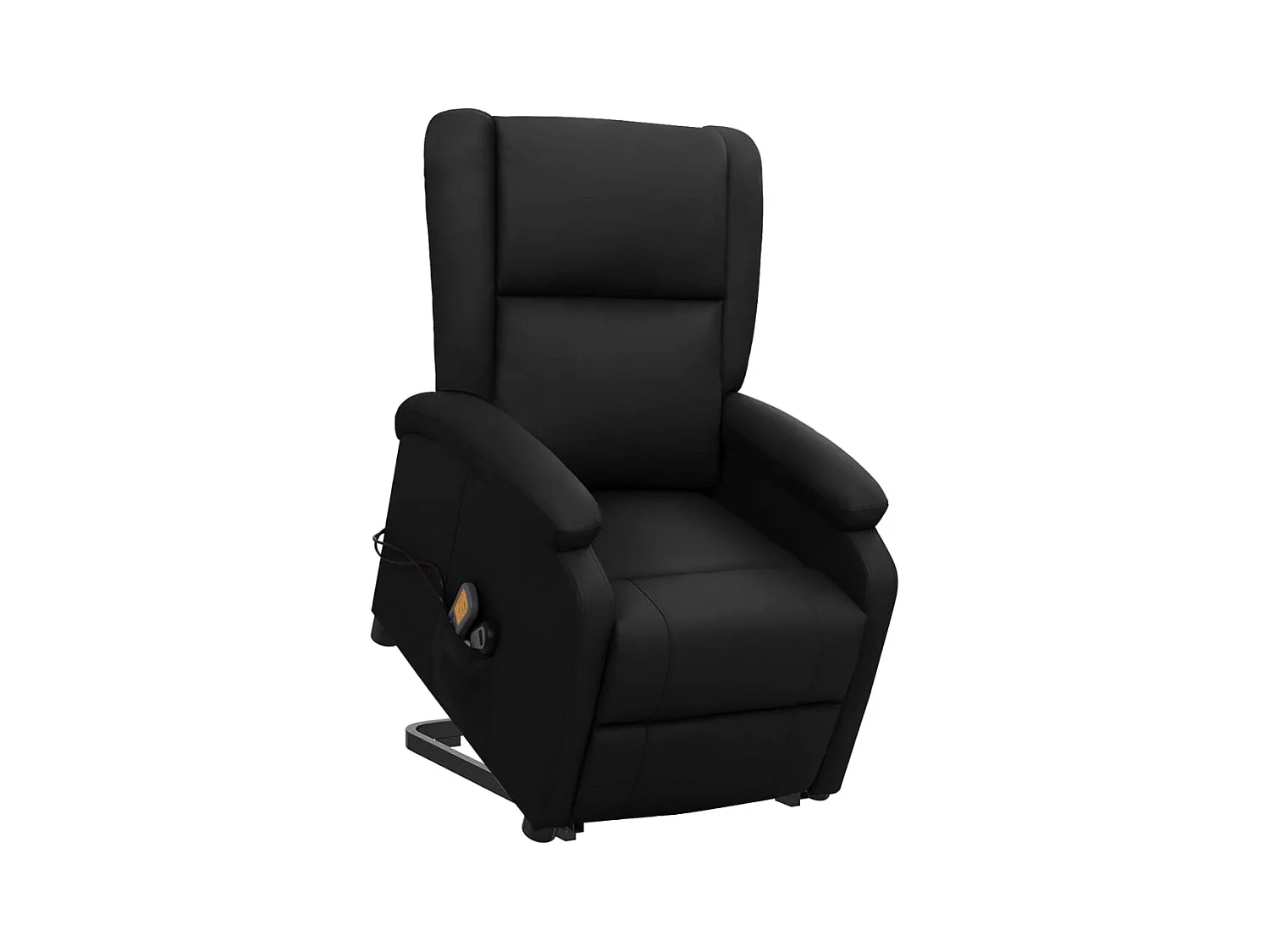 Silla de relax | Sillón elevable cuero sintético negro SHL4660