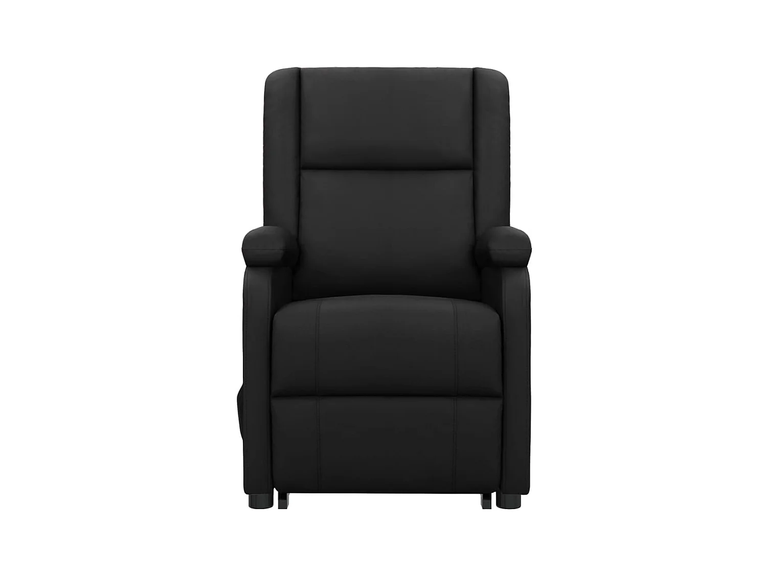 Silla de relax | Sillón elevable cuero sintético negro SHL4660