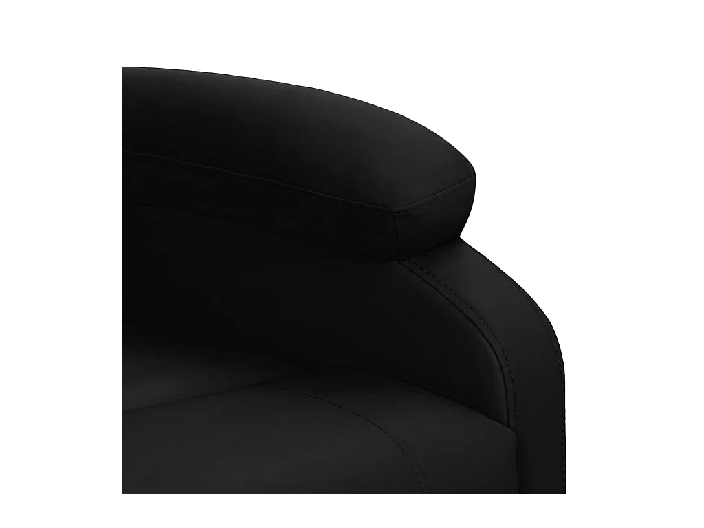 Silla de relax | Sillón elevable cuero sintético negro SHL4660