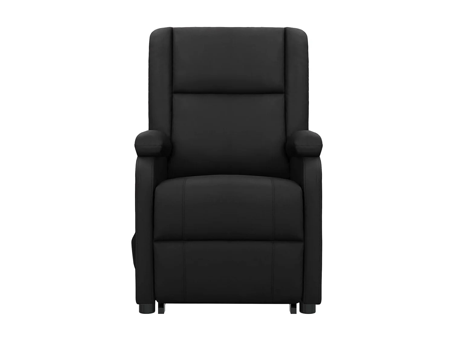 Silla de relax | Sillón elevable cuero sintético negro SHL4660