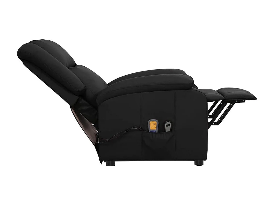 Silla de relax | Sillón elevable cuero sintético negro SHL4660