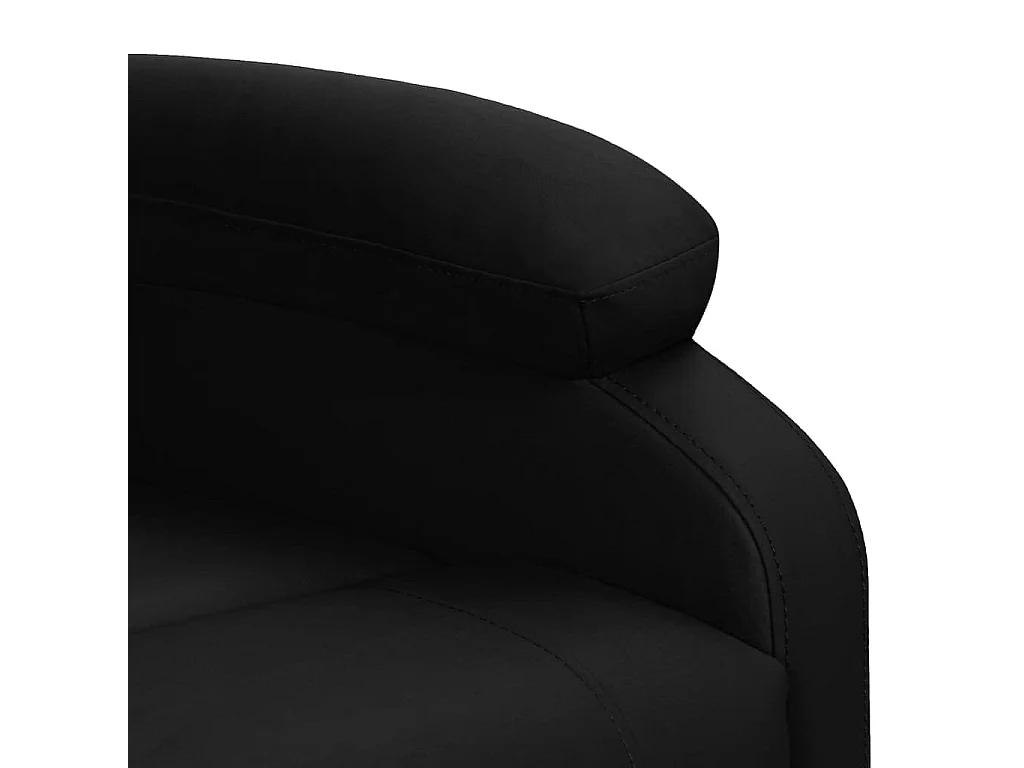 Silla de relax | Sillón elevable cuero sintético negro SHL4660