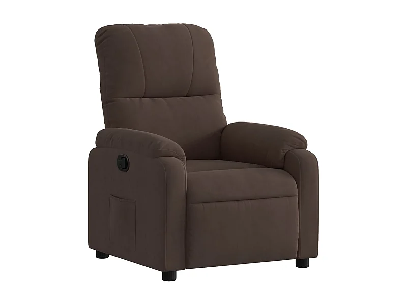 Fauteuil inclinable-Fauteuil salon marron tissu microfibre SHL3973