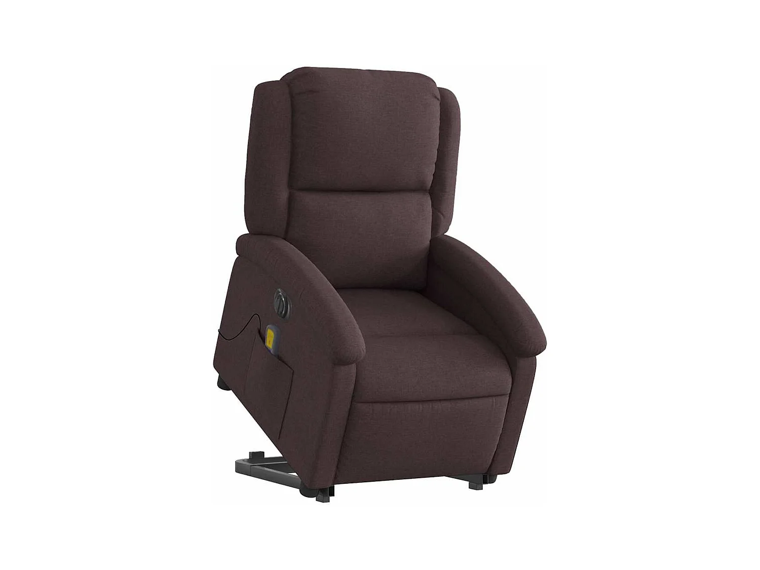 Sillón de salón | Silla | Sillón masaje eléctrico reclinable elevable tela marrón oscuro SHL4536