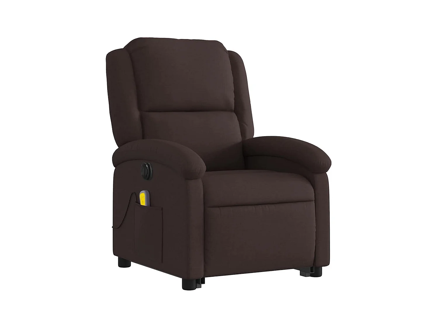 Sillón de salón | Silla | Sillón masaje eléctrico reclinable elevable tela marrón oscuro SHL4536