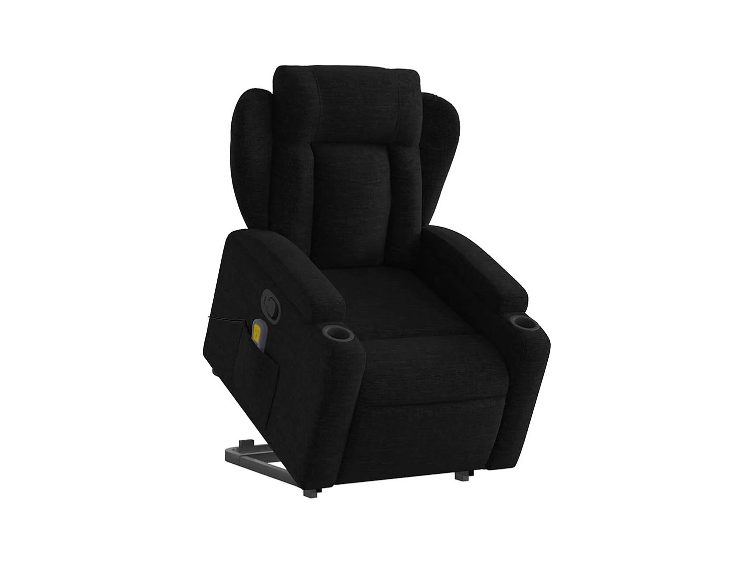 Fauteuil inclinable-Chaise de relax-Fauteuil de Massage Noir Tissu SHL4197