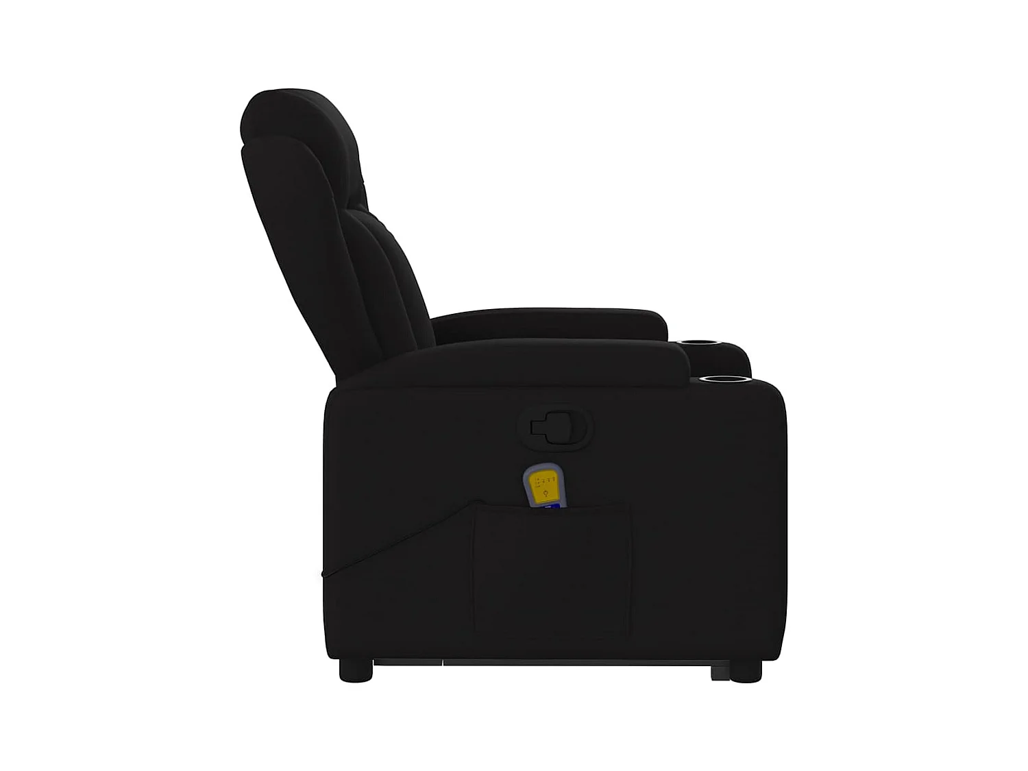 Fauteuil inclinable-Chaise de relax-Fauteuil de Massage Noir Tissu SHL4197