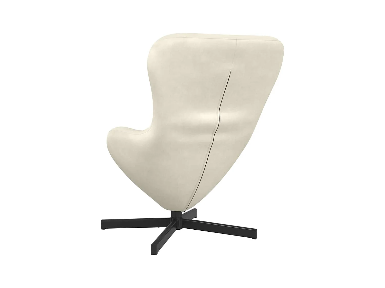 Sillón de relax | Sillón huevo Crema 63x73x90 cm Terciopelo SHL5007