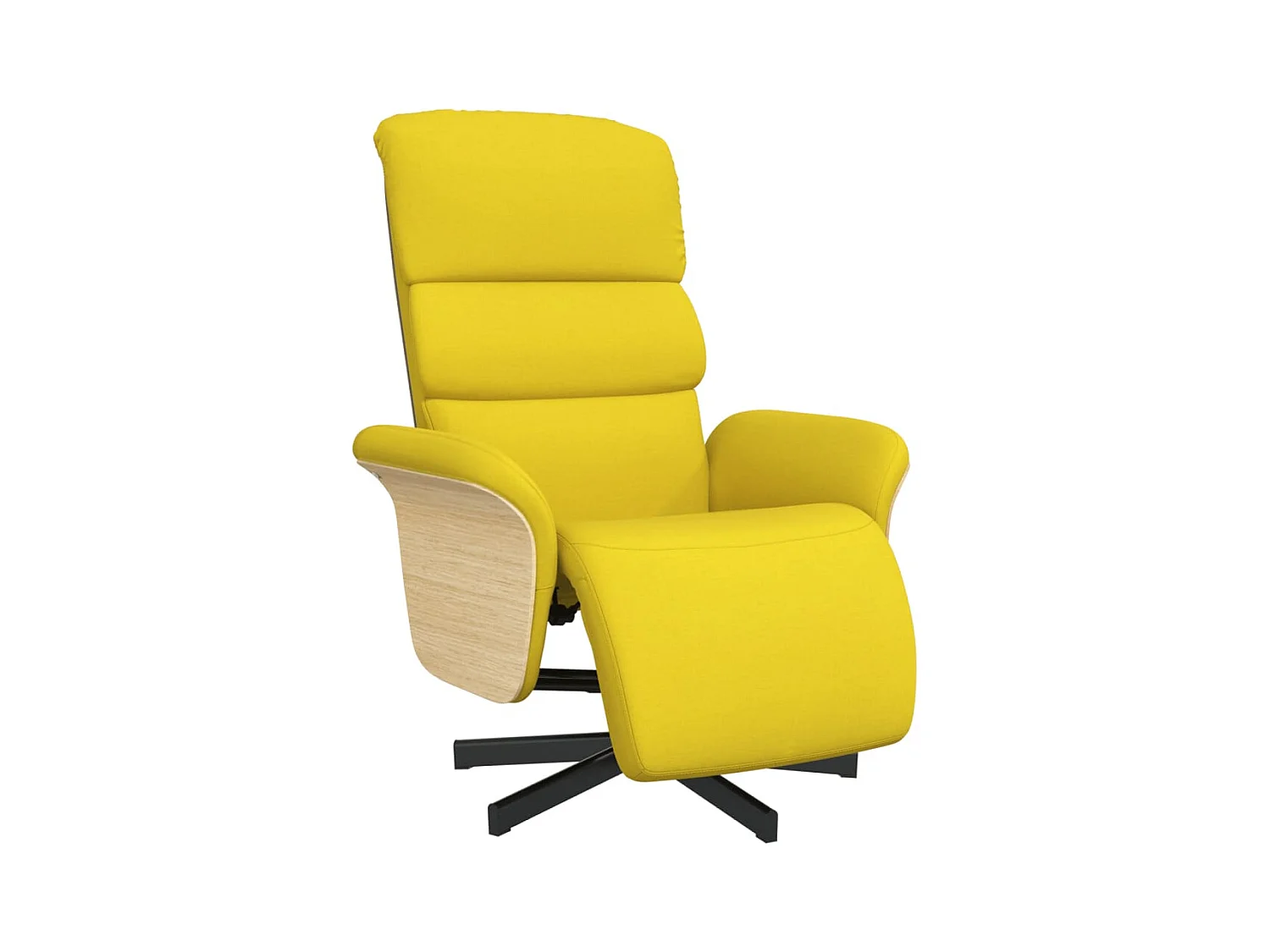 Sillón de relax | Sillón reclinable con reposapiés tela amarillo claro SHL9020