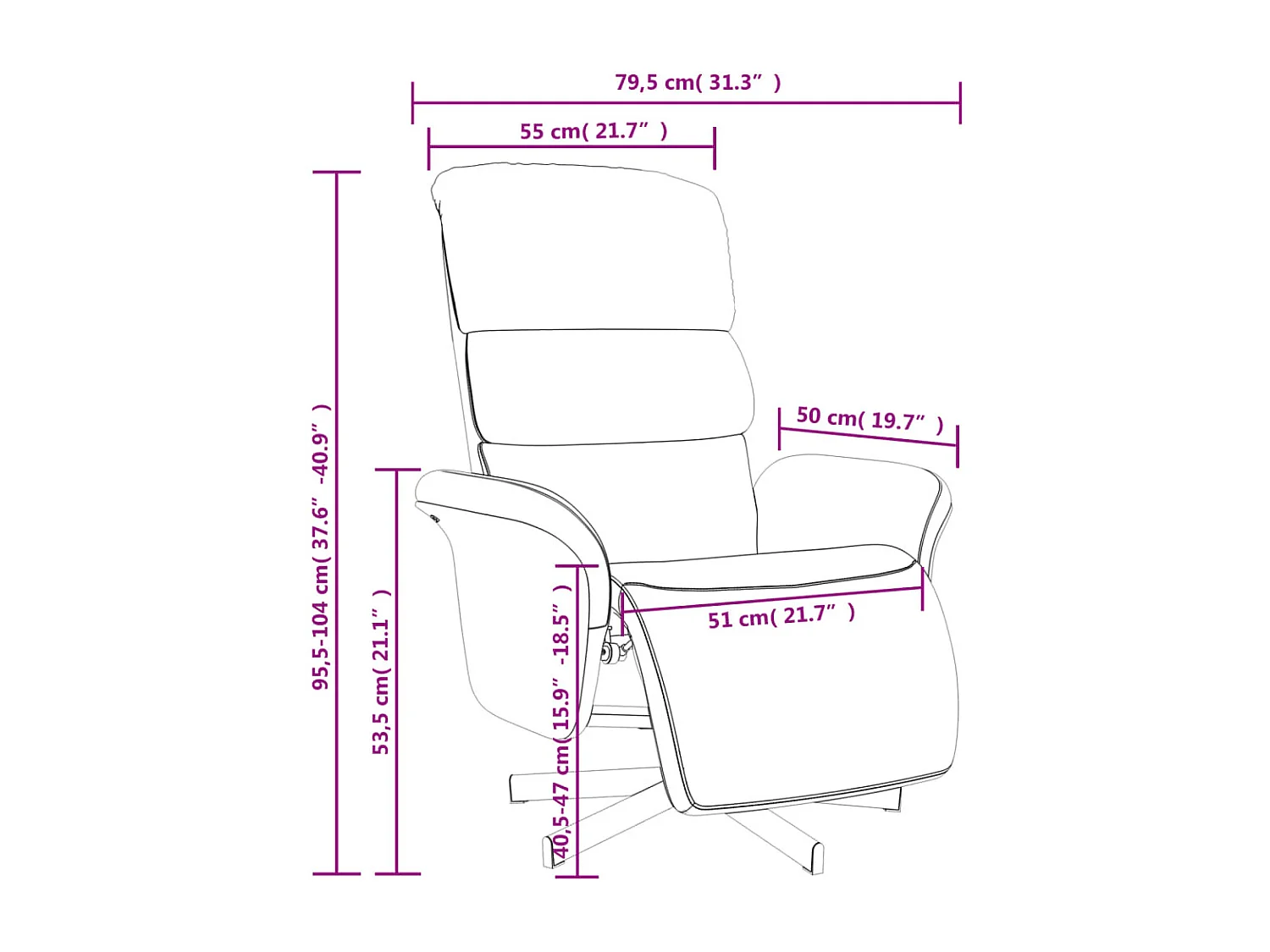 Sillón de relax | Sillón reclinable con reposapiés tela amarillo claro SHL9020
