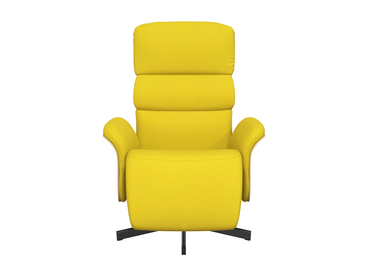 Relaxsessel | Lounge Sessel für Wohnzimmer mit Fußteil Hellgelb Stoff SHL22351