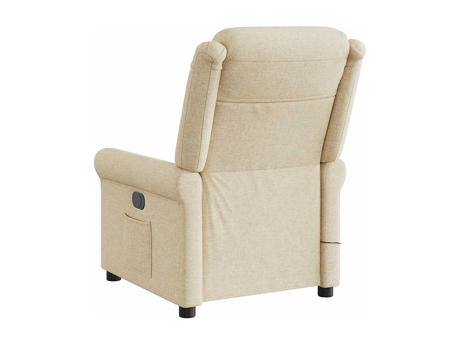 Fauteuil inclinable-Chaise de relax-Fauteuil de Massage Crème Tissu SHL3137