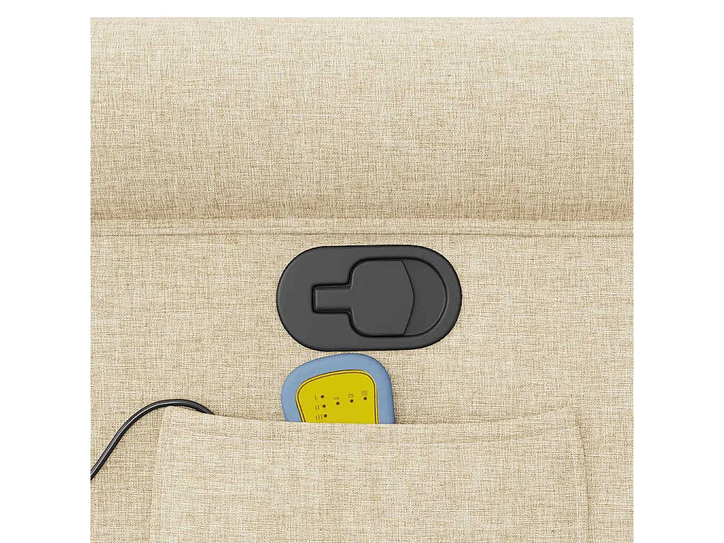 Fauteuil inclinable-Chaise de relax-Fauteuil de Massage Crème Tissu SHL3137