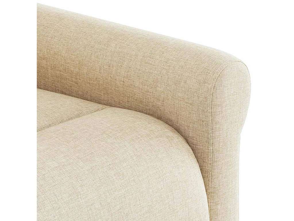 Fauteuil inclinable-Chaise de relax-Fauteuil de Massage Crème Tissu SHL3137