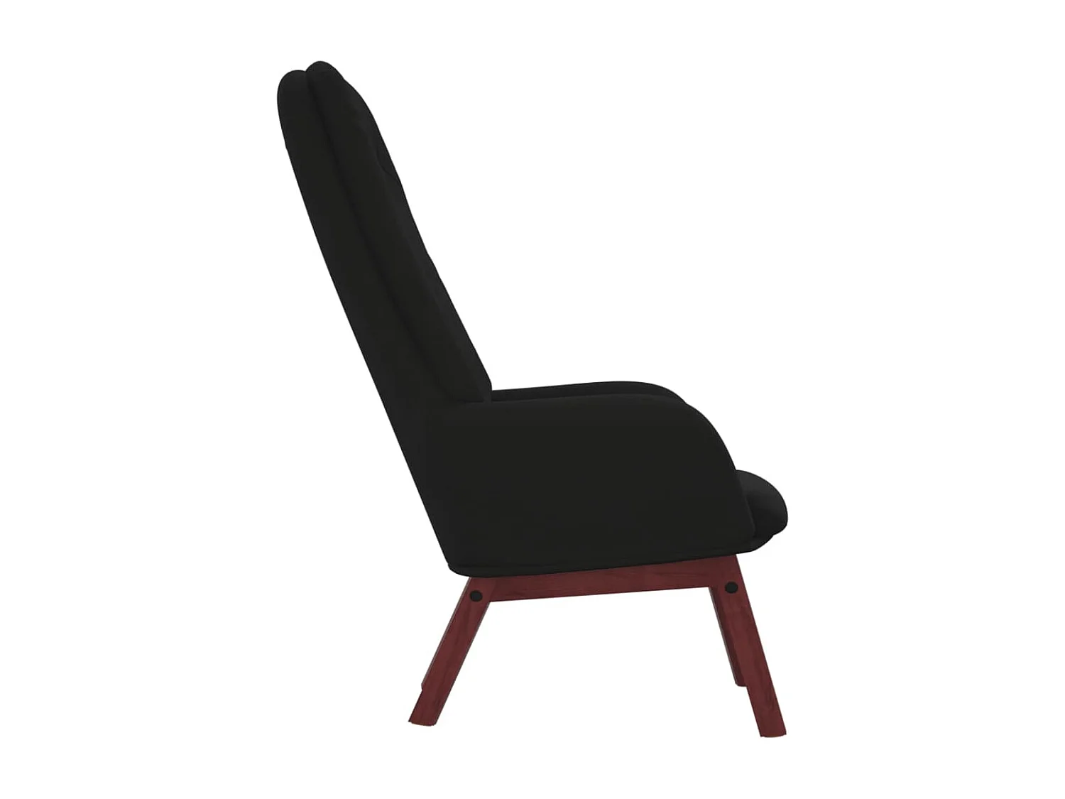 Chaise de relaxation-Fauteuil de Salon Noir Velours SHL4389