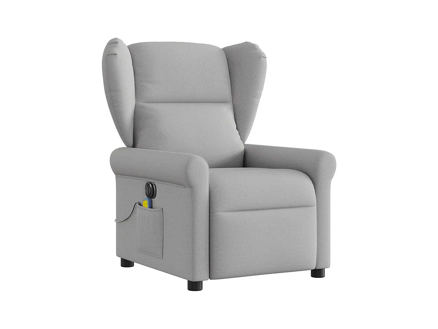 Sillón de relax | Sillón reclinable de masaje eléctrico tela gris nube SHL6141