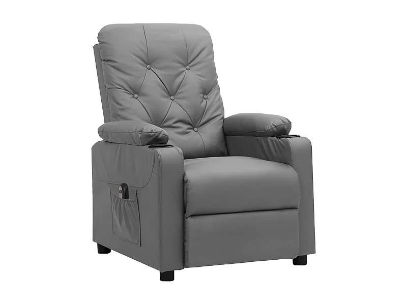 Sillón de relax | Silla | Sillón reclinable eléctrico de cuero sintético gris SHL8373