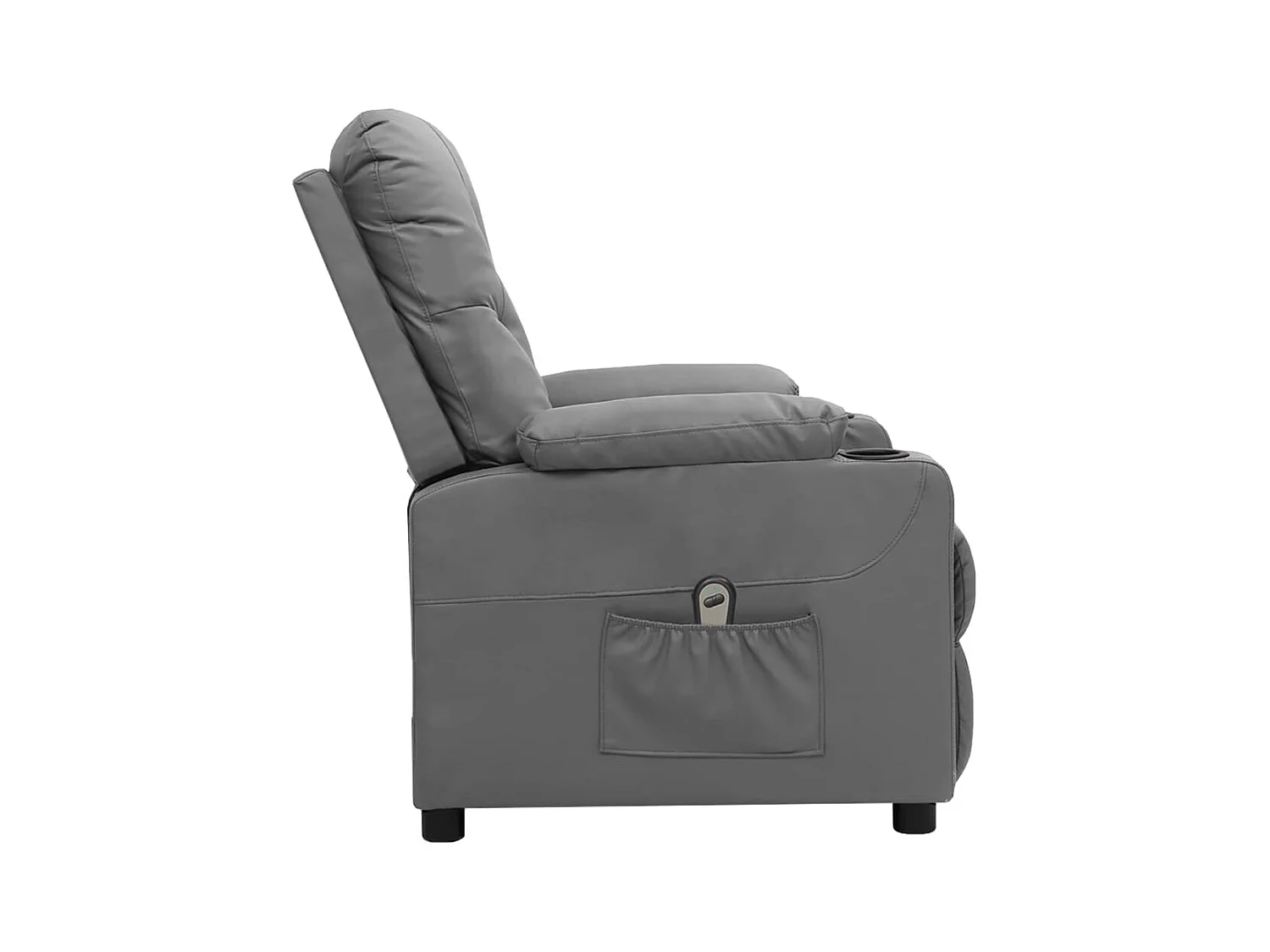 Sillón de relax | Silla | Sillón reclinable eléctrico de cuero sintético gris SHL8373