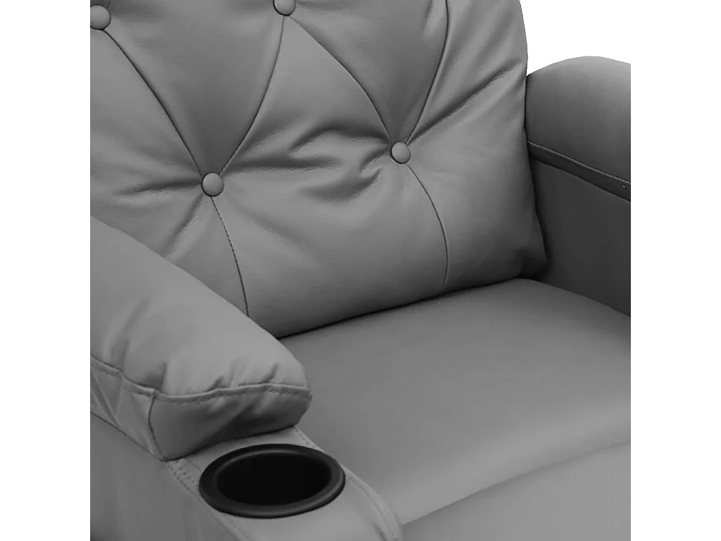 Sillón de relax | Silla | Sillón reclinable eléctrico de cuero sintético gris SHL8373