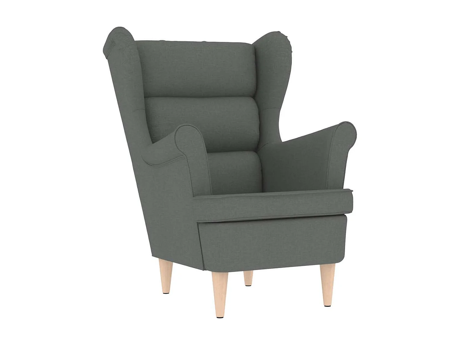 Fauteuil Salon-Chaise de relax avec repose-pied Gris foncé Tissu SHL2736