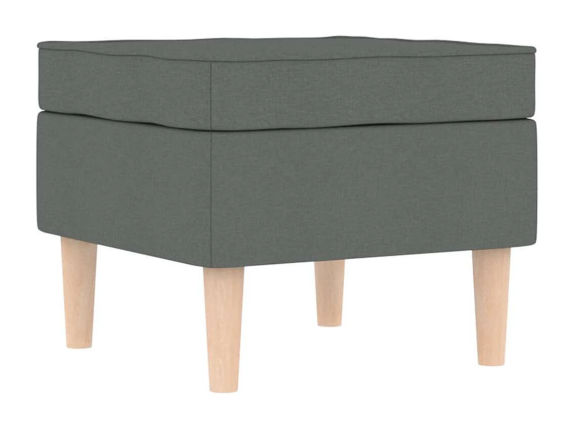 Fauteuil Salon-Chaise de relax avec repose-pied Gris foncé Tissu SHL2736