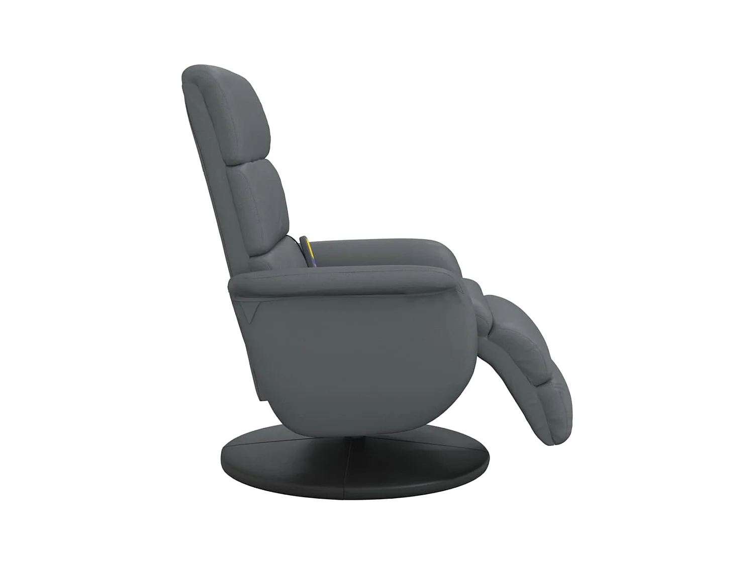 Sillón de relax | Sillón reclinable de masaje con reposapiés cuero sintético gris SHL9686