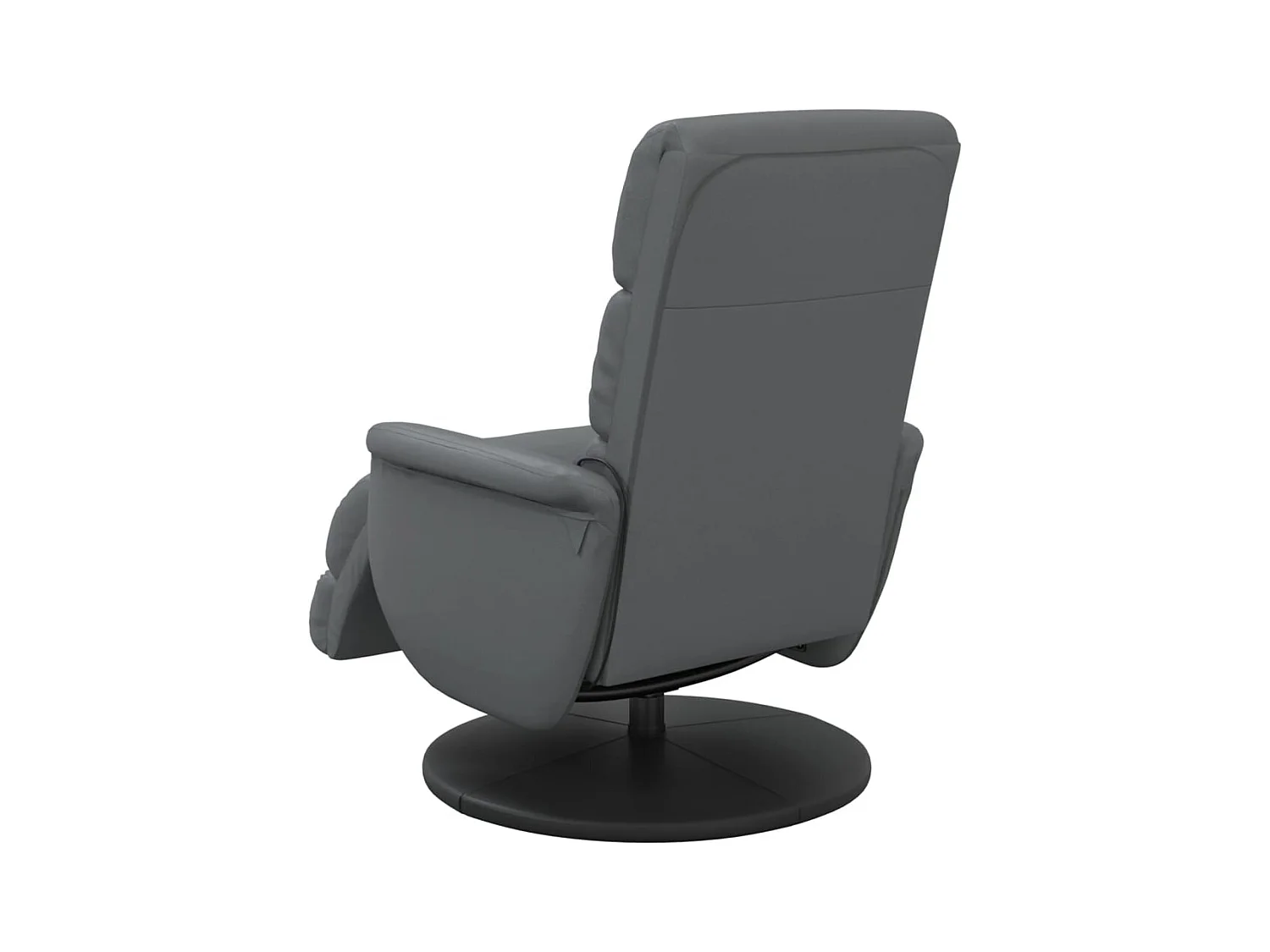 Sillón de relax | Sillón reclinable de masaje con reposapiés cuero sintético gris SHL9686